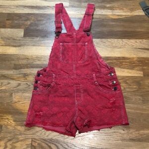 BDG jean short overalls